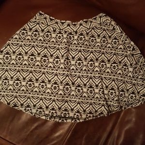 Aztec print skater skirt